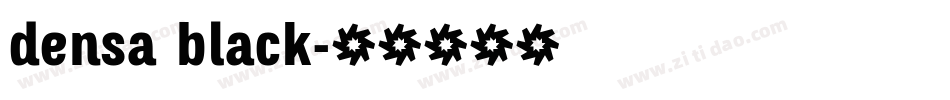 densa black字体转换